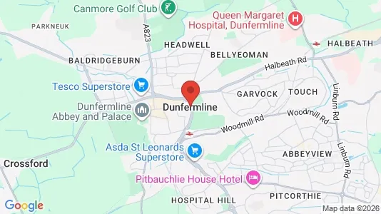 Houses for rent i Dunfermline - Fife - kort over placeringen