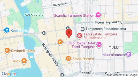 Apartments for rent i Tampere Keskinen - kort over placeringen