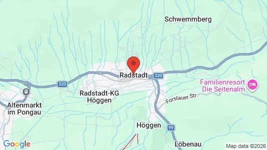 Apartments for rent i Radstadt - kort over placeringen
