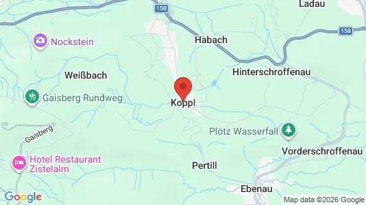 Apartments for rent i Koppl - kort over placeringen