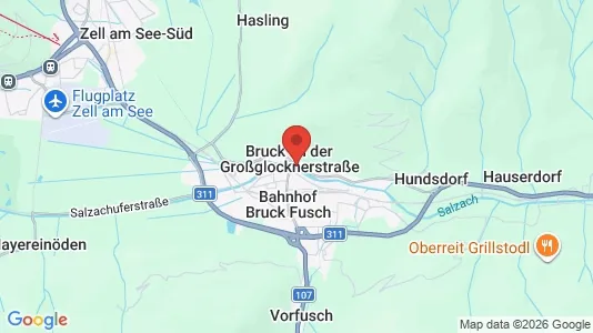 Apartments for rent i Bruck an der Großglocknerstraße - kort over placeringen
