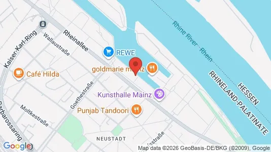 Apartments for rent i Mainz - kort over placeringen