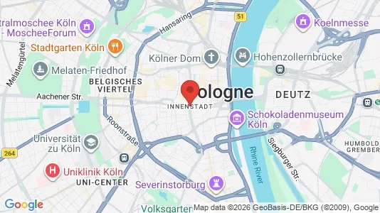 Apartments for rent i Cologne Innenstadt - kort over placeringen