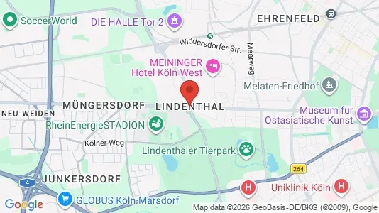 Apartments for rent i Cologne Lindenthal - kort over placeringen