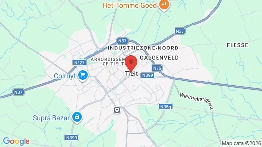 Apartments for rent i Tielt - kort over placeringen