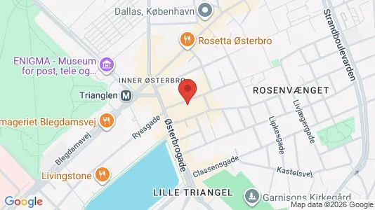 Apartments for rent i Østerbro - kort over placeringen