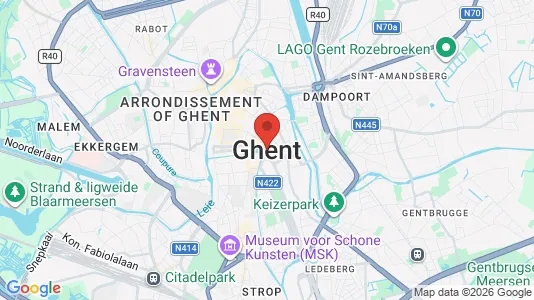 Houses for rent i Stad Gent - kort over placeringen