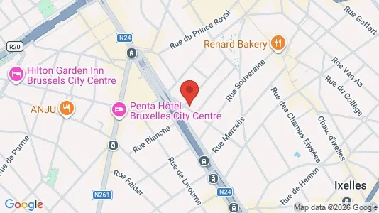 Apartments for rent i Brussels Elsene - kort over placeringen