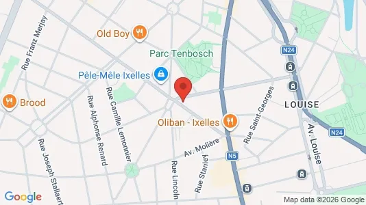Apartments for rent i Brussels Elsene - kort over placeringen