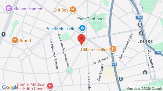 Apartments for rent i Brussels Elsene - kort over placeringen