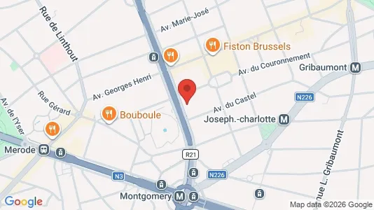 Apartments for rent i Brussels Sint-Lambrechts-Woluwe - kort over placeringen