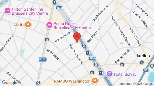 Apartments for rent i Brussels Elsene - kort over placeringen