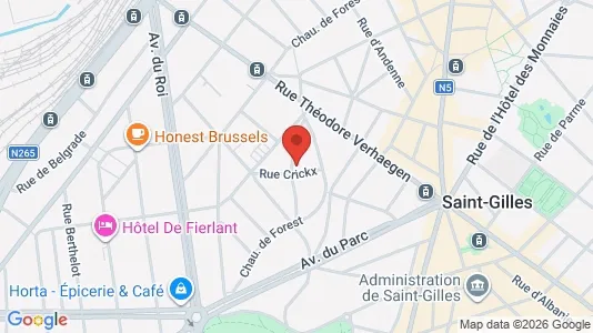 Apartments for rent i Brussels Sint-Gillis - kort over placeringen