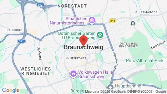 Apartments for rent i Braunschweig - kort over placeringen
