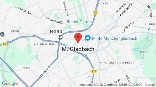 Apartments for rent i Mönchengladbach - kort over placeringen