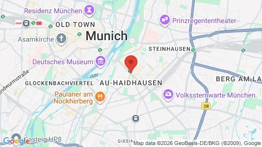 Apartments for rent i Munich Au-Haidhausen - kort over placeringen