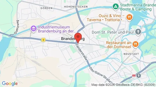 Apartments for rent i Brandenburg an der Havel - kort over placeringen