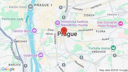 Apartments for rent i Prague 2 - kort over placeringen