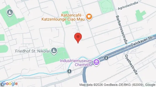 Apartments for rent i Chemnitz - kort over placeringen