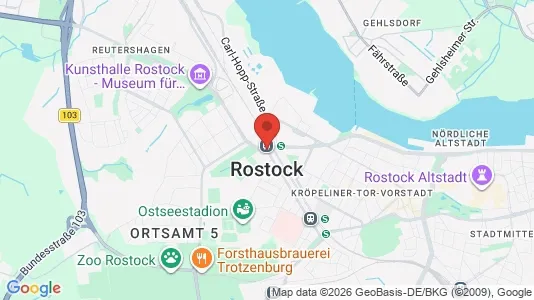 Apartments for rent i Rostock - kort over placeringen