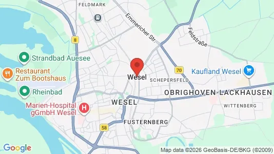 Apartments for rent i Wesel - kort over placeringen