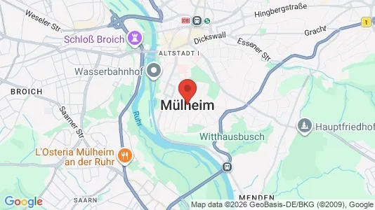 Apartments for rent i Mülheim an der Ruhr - kort over placeringen