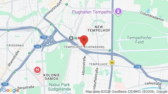 Apartments for rent i Berlin Tempelhof-Schöneberg - kort over placeringen