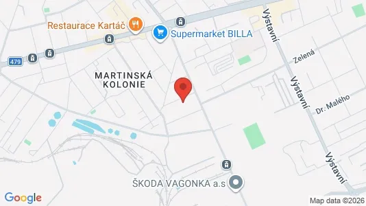 Apartments for rent i Ostrava-město - kort over placeringen