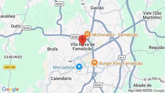 Apartments for rent i Vila Nova de Famalicão - kort over placeringen