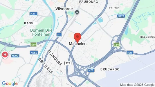 Apartments for rent i Machelen - kort over placeringen