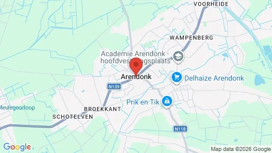 Houses for rent i Arendonk - kort over placeringen