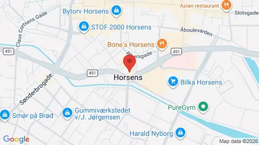 Apartments for rent i Horsens - kort over placeringen