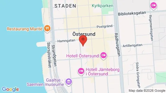 Apartments for rent i Östersund - kort over placeringen