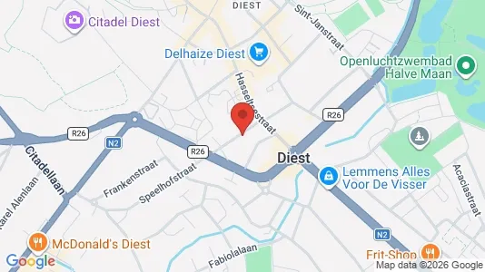 Apartments for rent i Diest - kort over placeringen