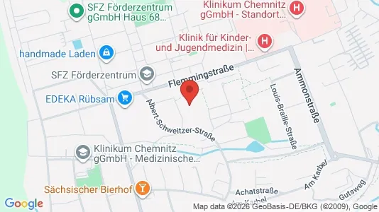 Apartments for rent i Chemnitz - kort over placeringen