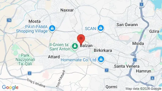 Apartments for rent i Ħal Balzan - kort over placeringen