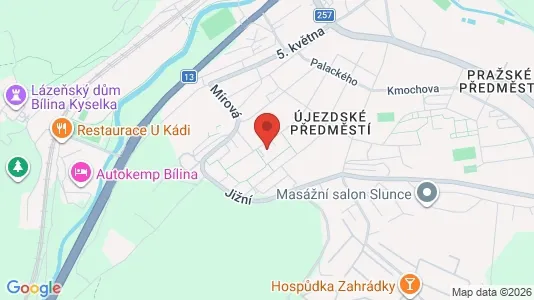 Apartments for rent i Teplice - kort over placeringen