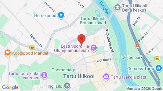 Apartments for rent i Tartu - kort over placeringen
