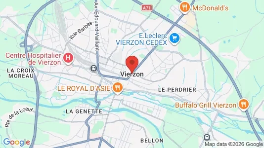 Houses for rent i Vierzon - kort over placeringen