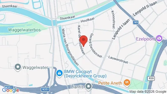 Apartments for rent i Brugge - kort over placeringen