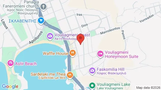 Apartments for rent i Vari-Voula-Vouliagmeni - kort over placeringen