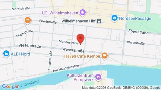 Apartments for rent i Wilhelmshaven - kort over placeringen