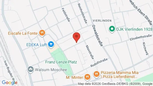 Apartments for rent i Duisburg - kort over placeringen