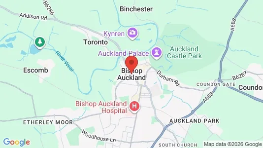 Houses for rent i Bishop Auckland - County Durham - kort over placeringen