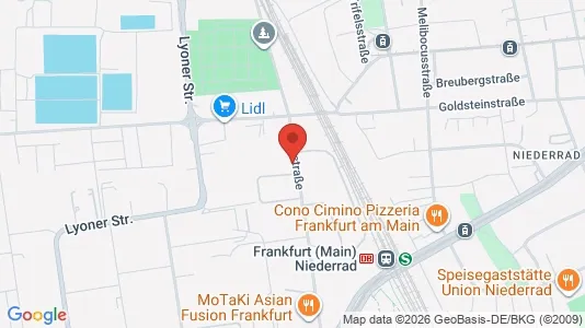 Apartments for rent i Frankfurt - kort over placeringen