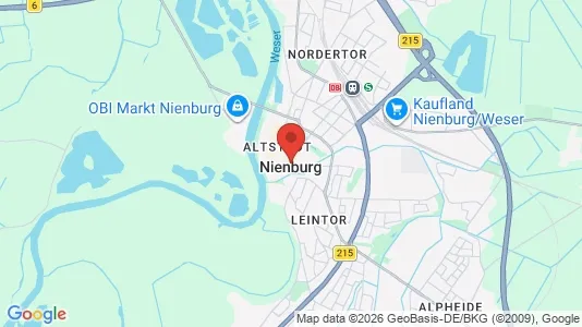 Apartments for rent i Nienburg/Weser - kort over placeringen
