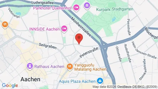 Apartments for rent i Aachen - kort over placeringen