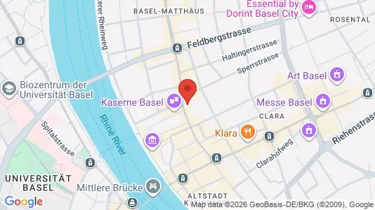 Apartments for rent i Basel-Stadt - kort over placeringen