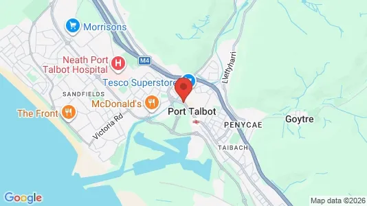 Houses for rent i Port Talbot - West Glamorgan - kort over placeringen