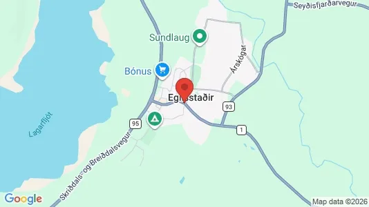 Apartments for rent i Egilsstaðir - kort over placeringen
